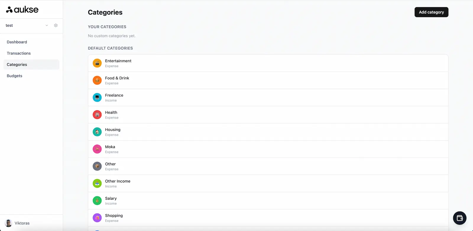 aukse categories