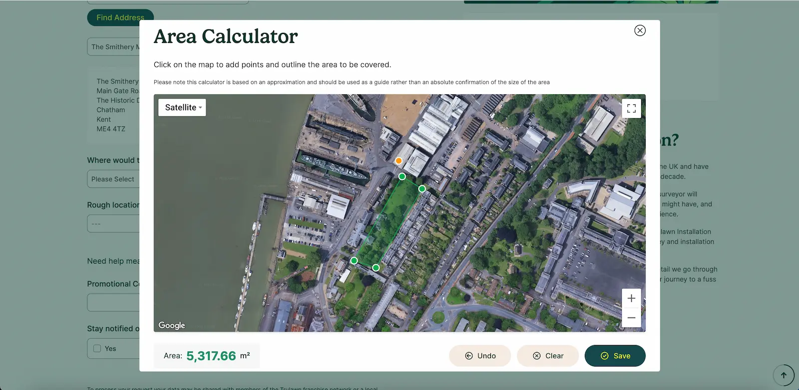 trulawn area calculator